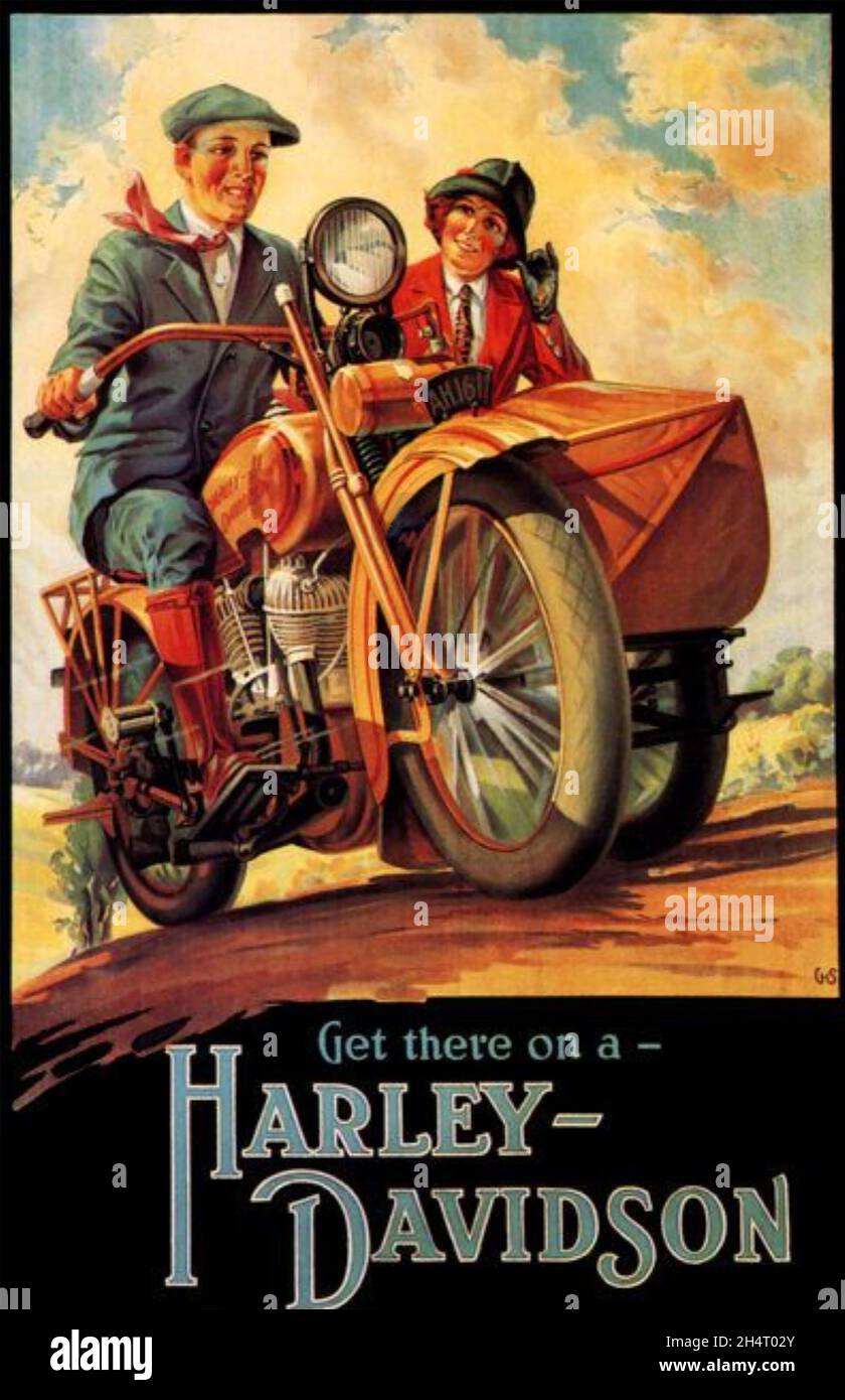 HARLEY-DAVIDSON American motorcycle manufacturer. Stock Photo