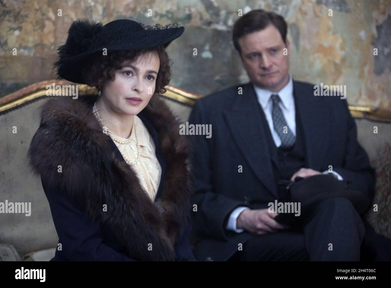 THE KING'S SPEECH 2010 Momentum Pictures film with Colin Firth as the future King George VI and Helena Bonham Carter as Duchess of York Stock Photo