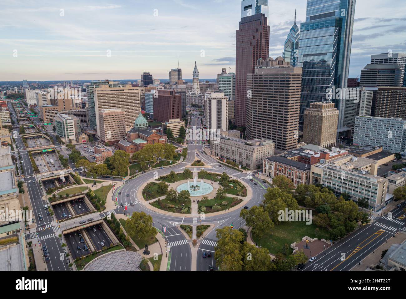 Logan Square and Philadelphia Skyline, Downtown. Pennsylvania, USA