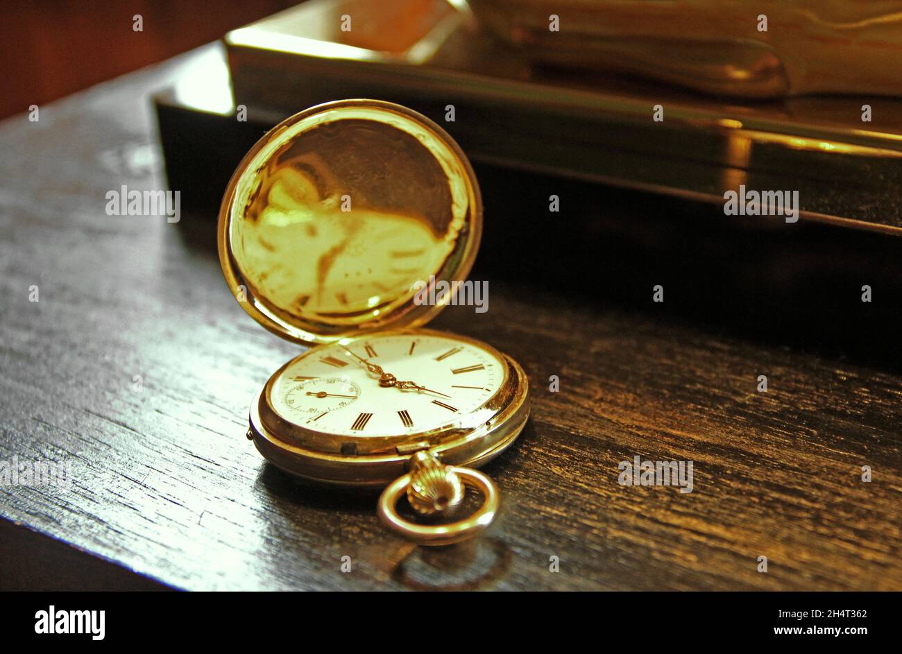 Historical Golden Pocket Watch Stock Photo Alamy