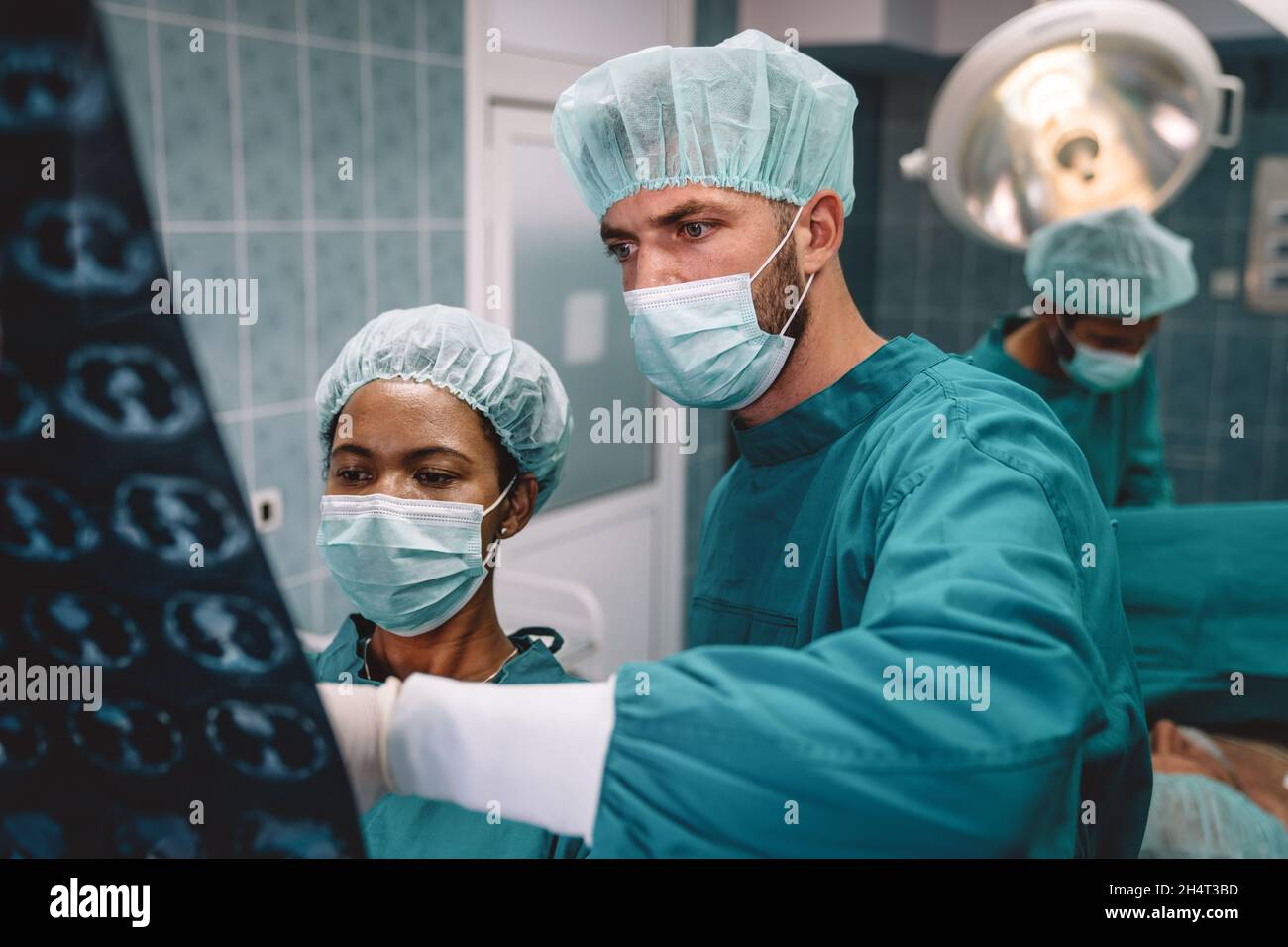 Doctors preparation for surgical operation in hospital. Healthcare medicine concept Stock Photo