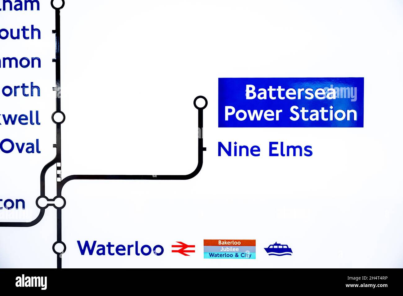 Battersea Power Station Underground Station Stock Photo Alamy