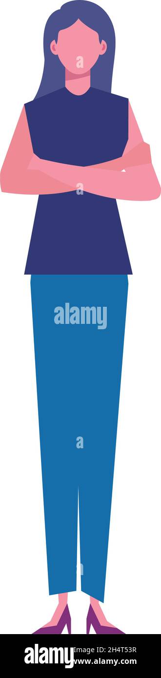 business woman standing Stock Vector Image & Art - Alamy