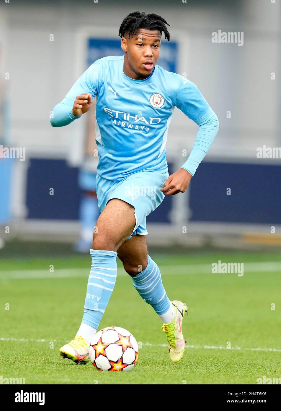 Manchester, England, 3rd November 2021. Micah Hamilton of Manchester ...