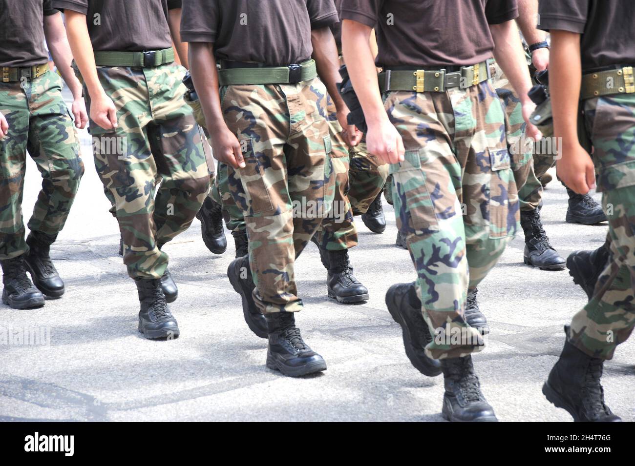 USA army marching band in a parade Stock Photo Alamy