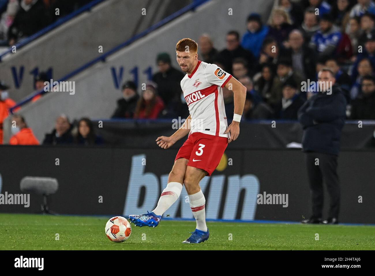 Maximiliano Caufriez (3) of Spartak Moscow passes the ball Stock Photo
