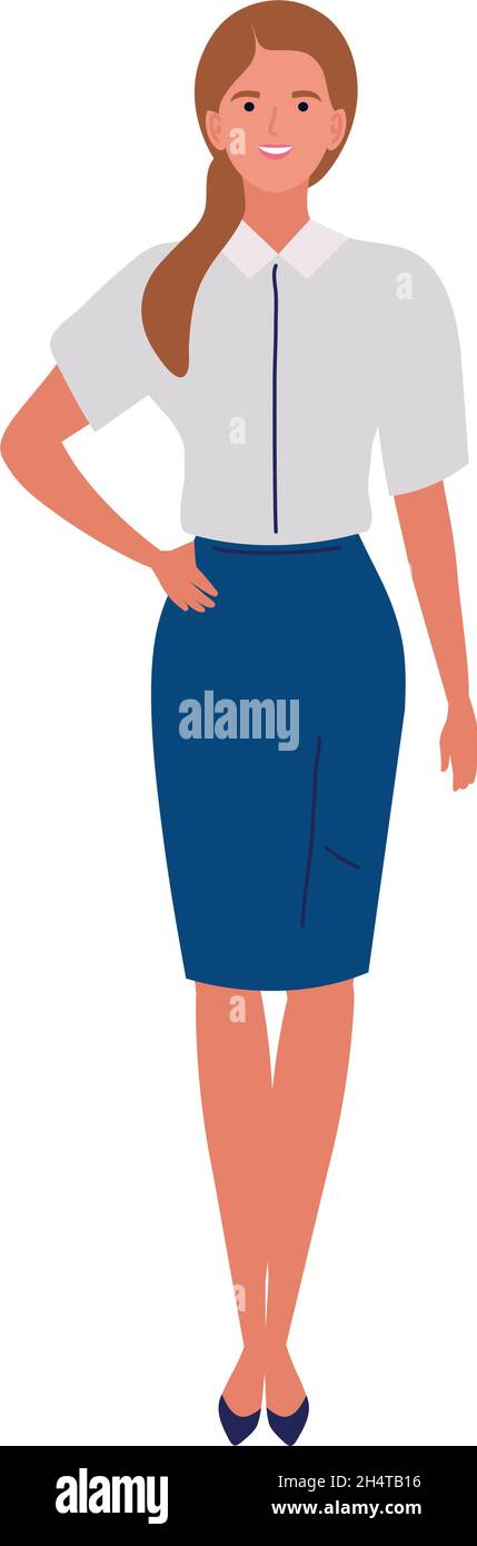 elegant business woman standing Stock Vector Image & Art - Alamy