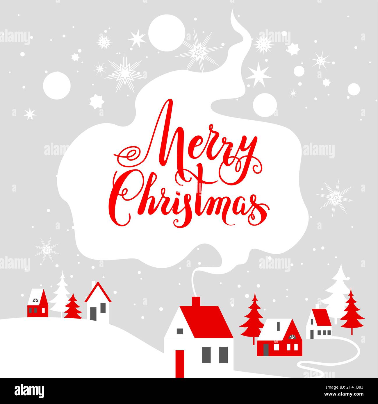 Winter landscape illustration Stock Vector Image & Art - Alamy