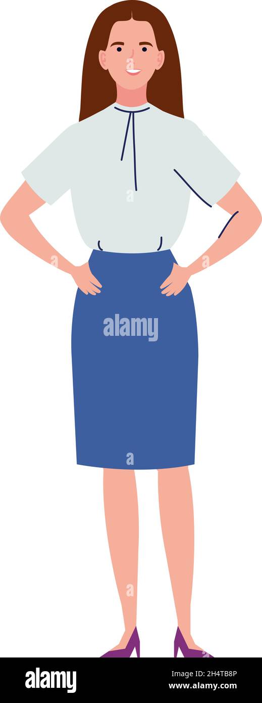 business woman happy Stock Vector Image & Art - Alamy