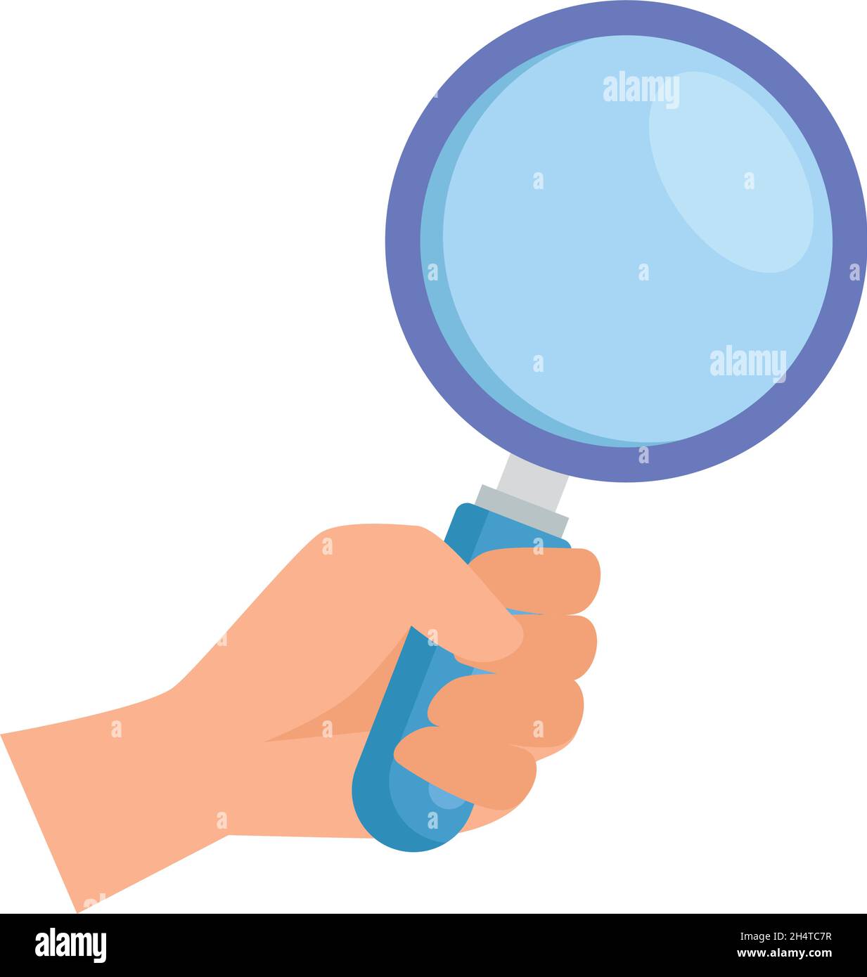 hand with magnifying glass Stock Vector Image & Art - Alamy