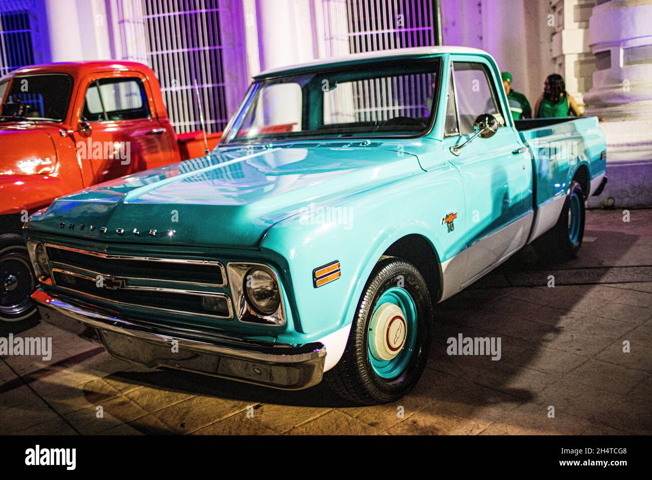 Classic cars on Via Activa to 2021 in Hermosillo, Sonora Mexico