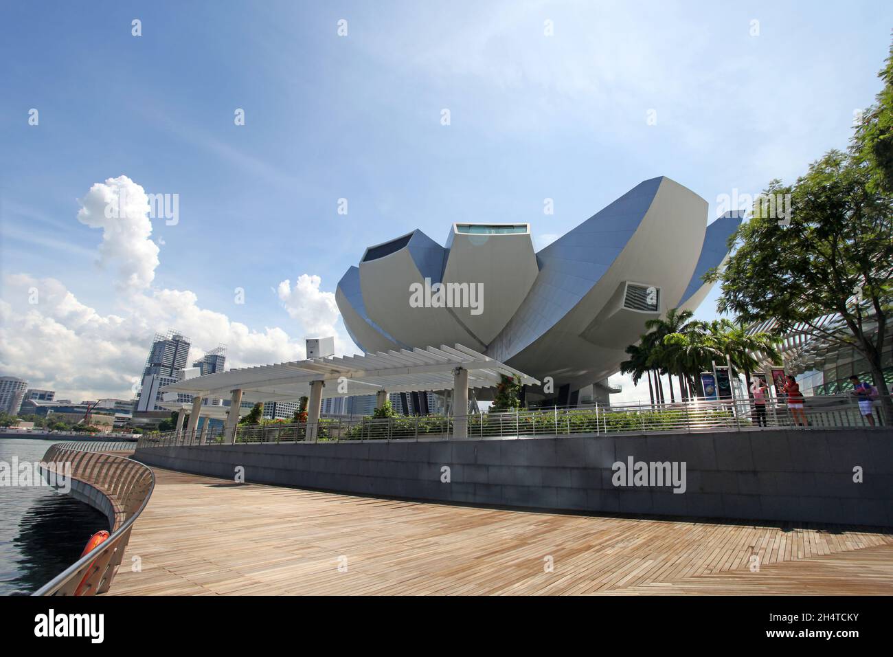 The ArtScience Museum at Marina Bay Sands in Singapore. Stock Photo