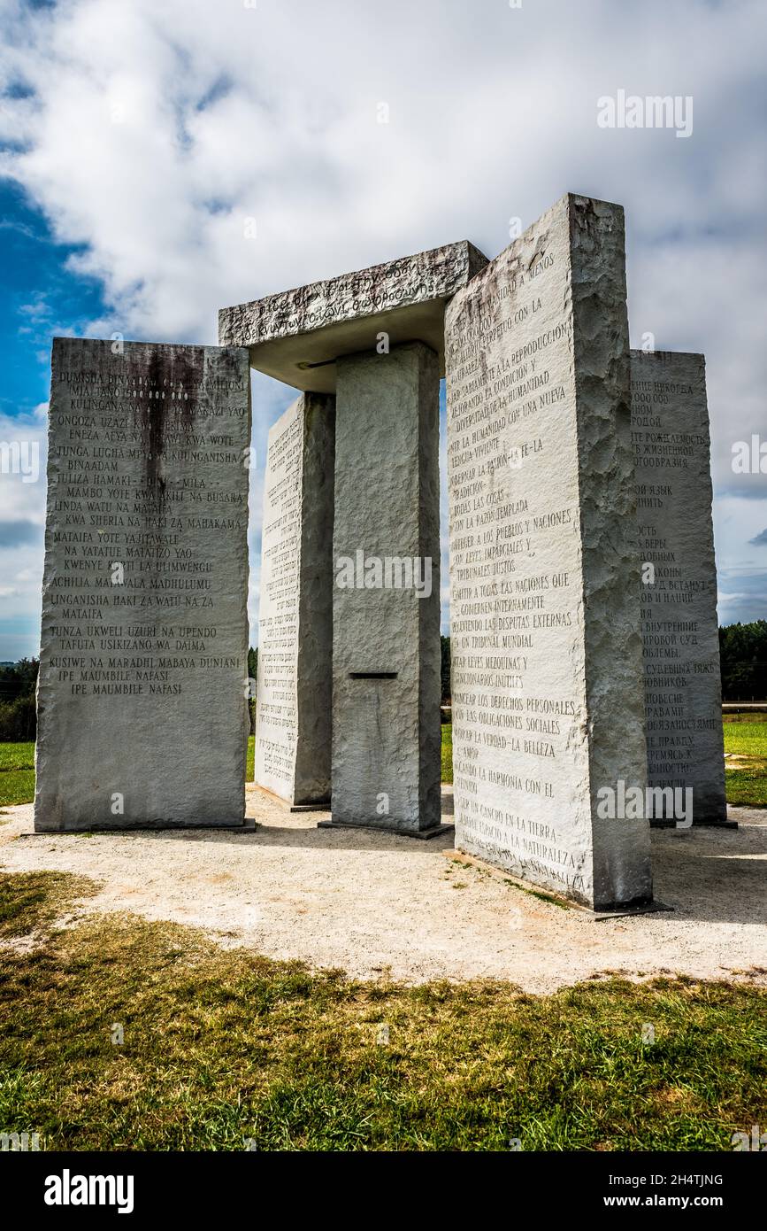 Georgia Guidestones High Resolution Stock Photography And Images Alamy
