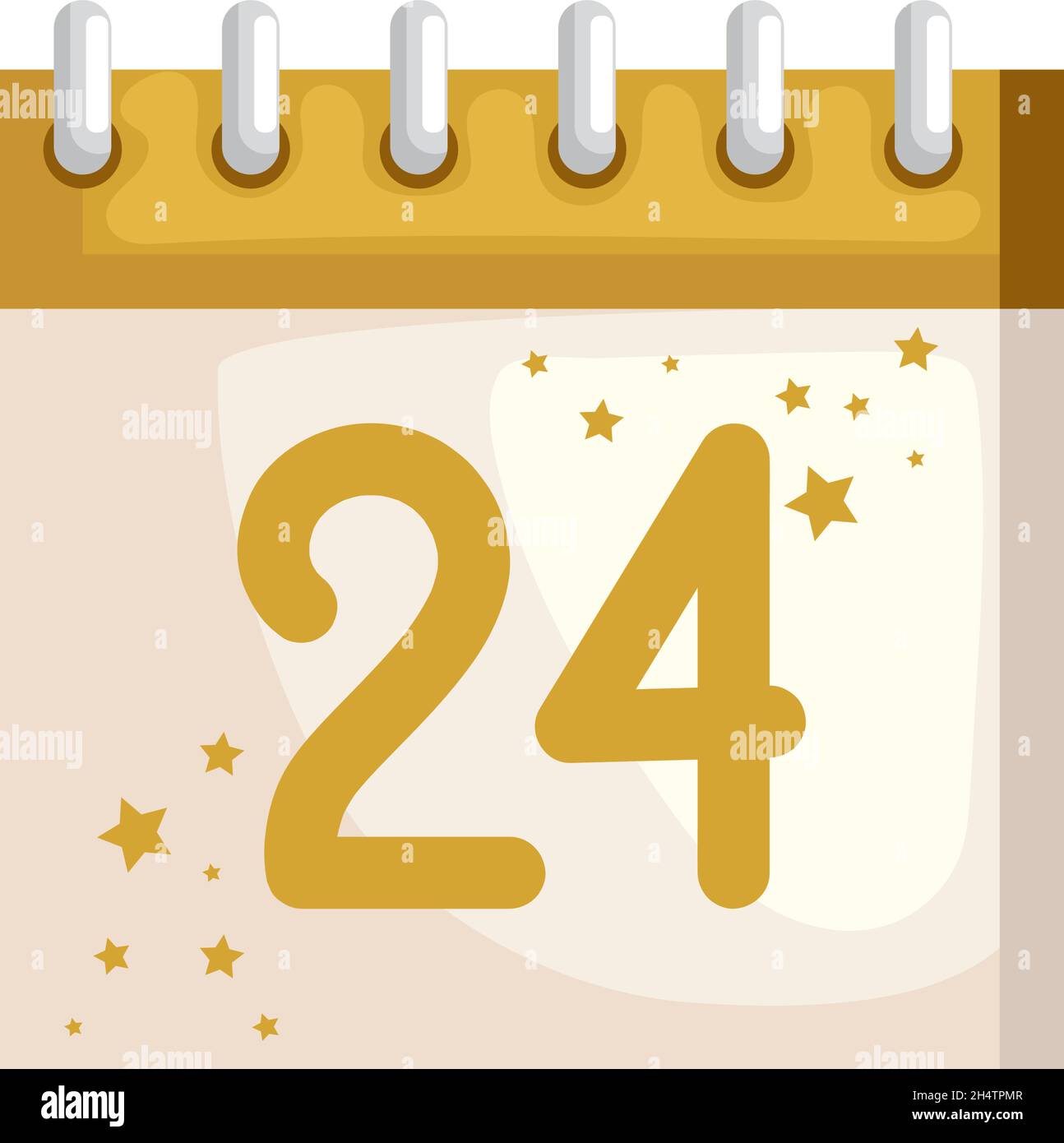 calendar with golden 24 Stock Vector Image & Art - Alamy