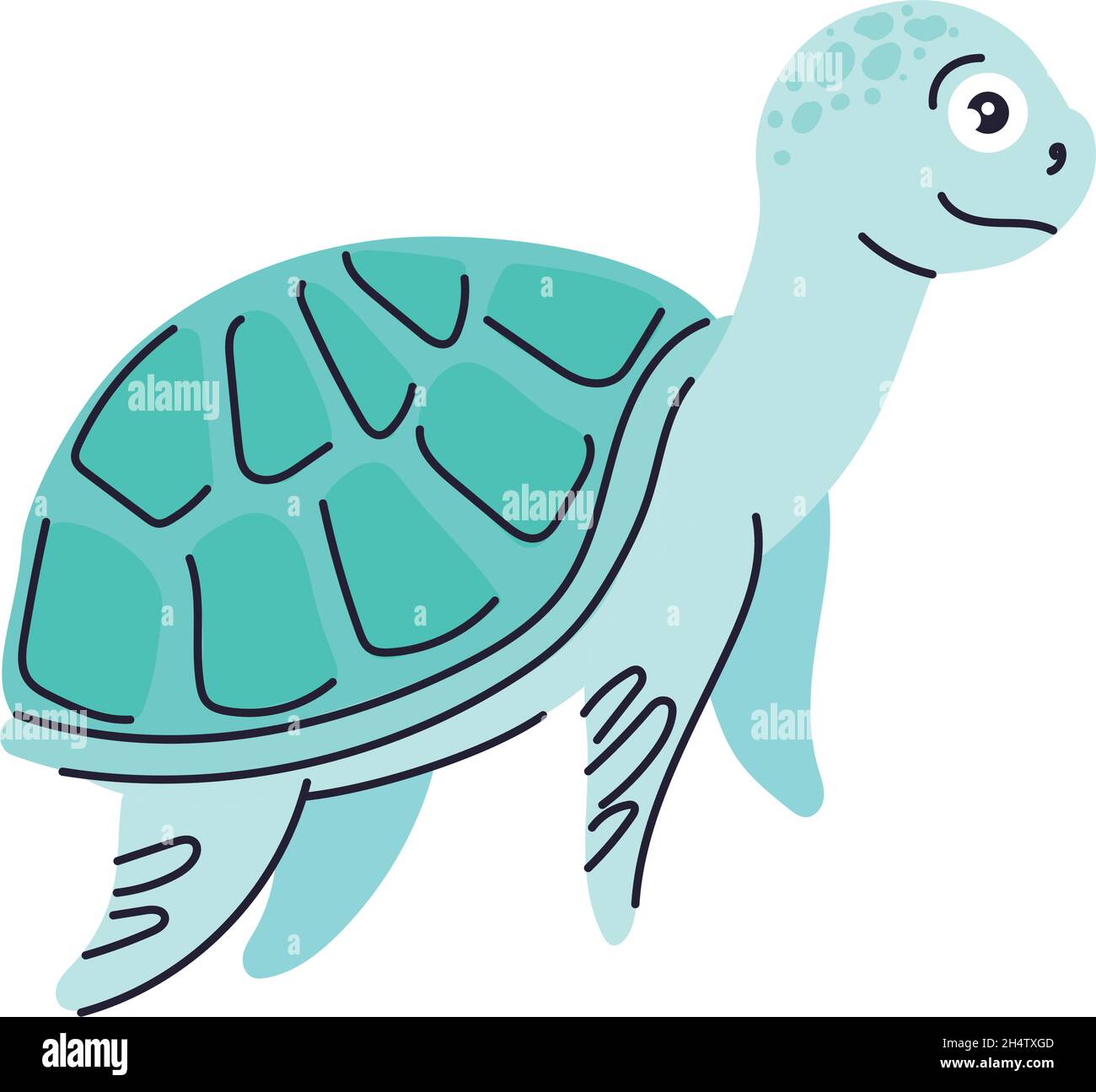cute turtle animal Stock Vector Image & Art - Alamy