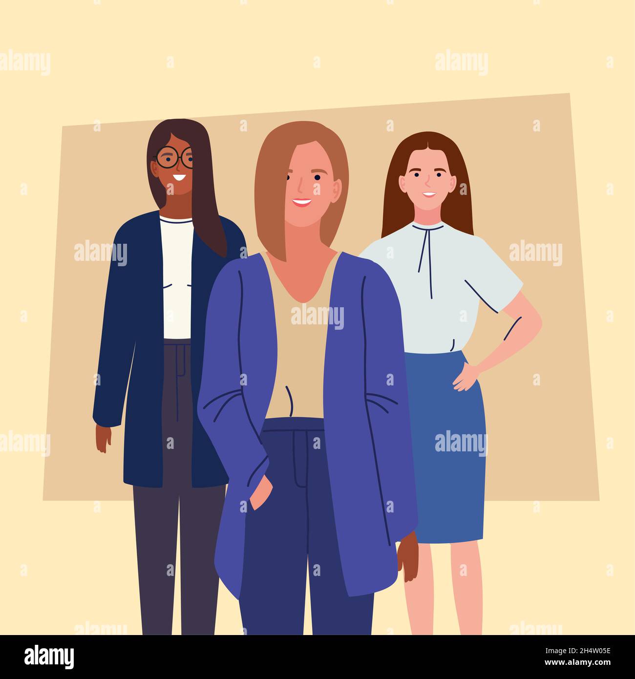 elegant business women group Stock Vector Image & Art - Alamy