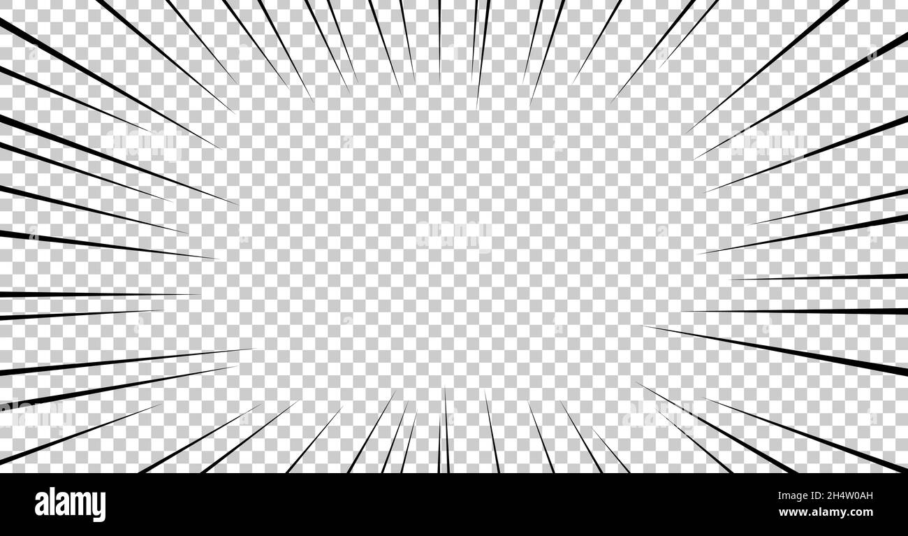 Comic book explosion effect on transparent background. High speed ...