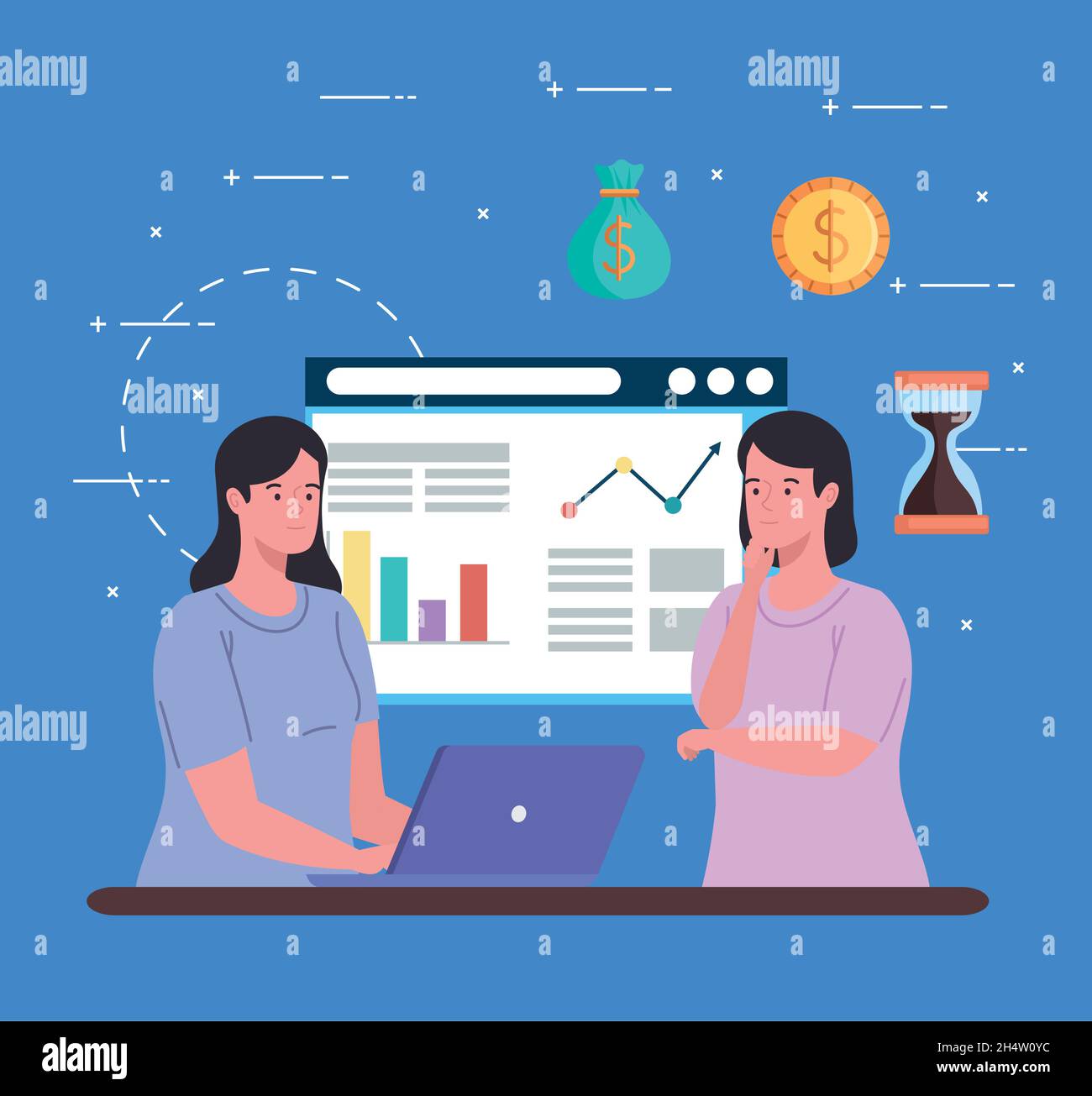 women with stock market Stock Vector Image & Art - Alamy