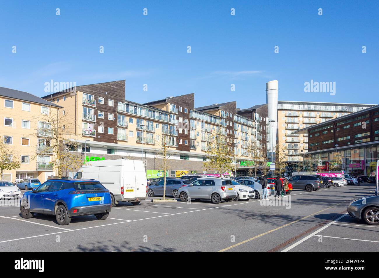 Flats apartments property asda supermarket car park at the centr hires