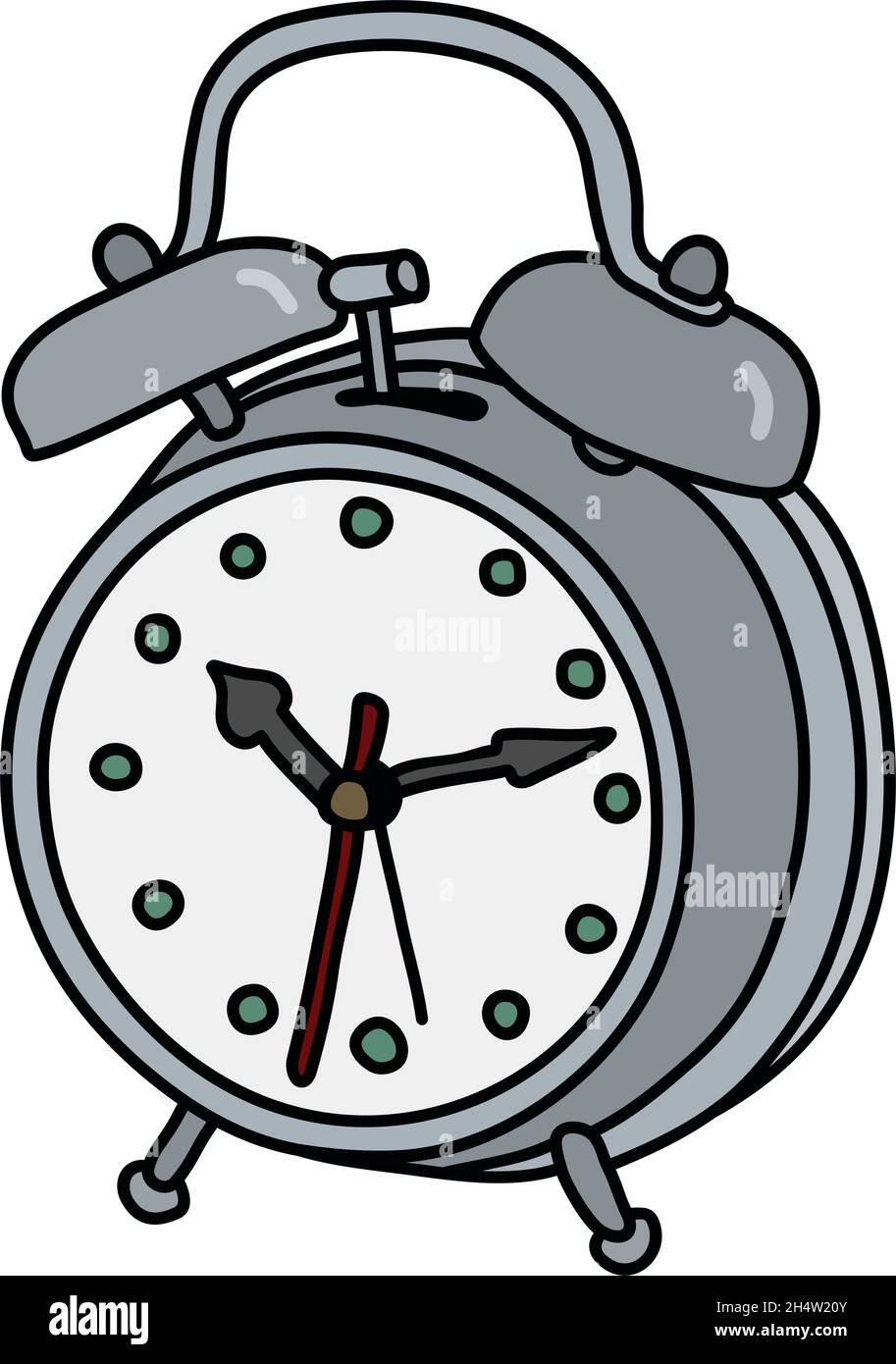 The vector illustration of a retro alarm clock Stock Vector Image & Art