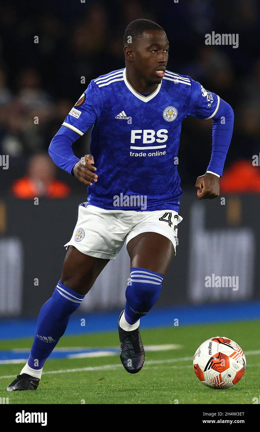Leicester, England, 4th November 2021.  Boubakary Soumare of Leicester City during the UEFA Europa League match at the King Power Stadium, Leicester. Picture credit should read: Darren Staples / Sportimage Stock Photo