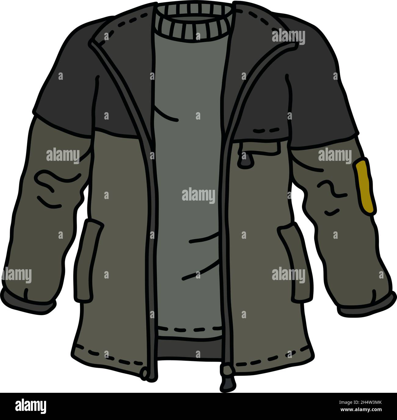 Dark green jacket Stock Vector Images - Alamy