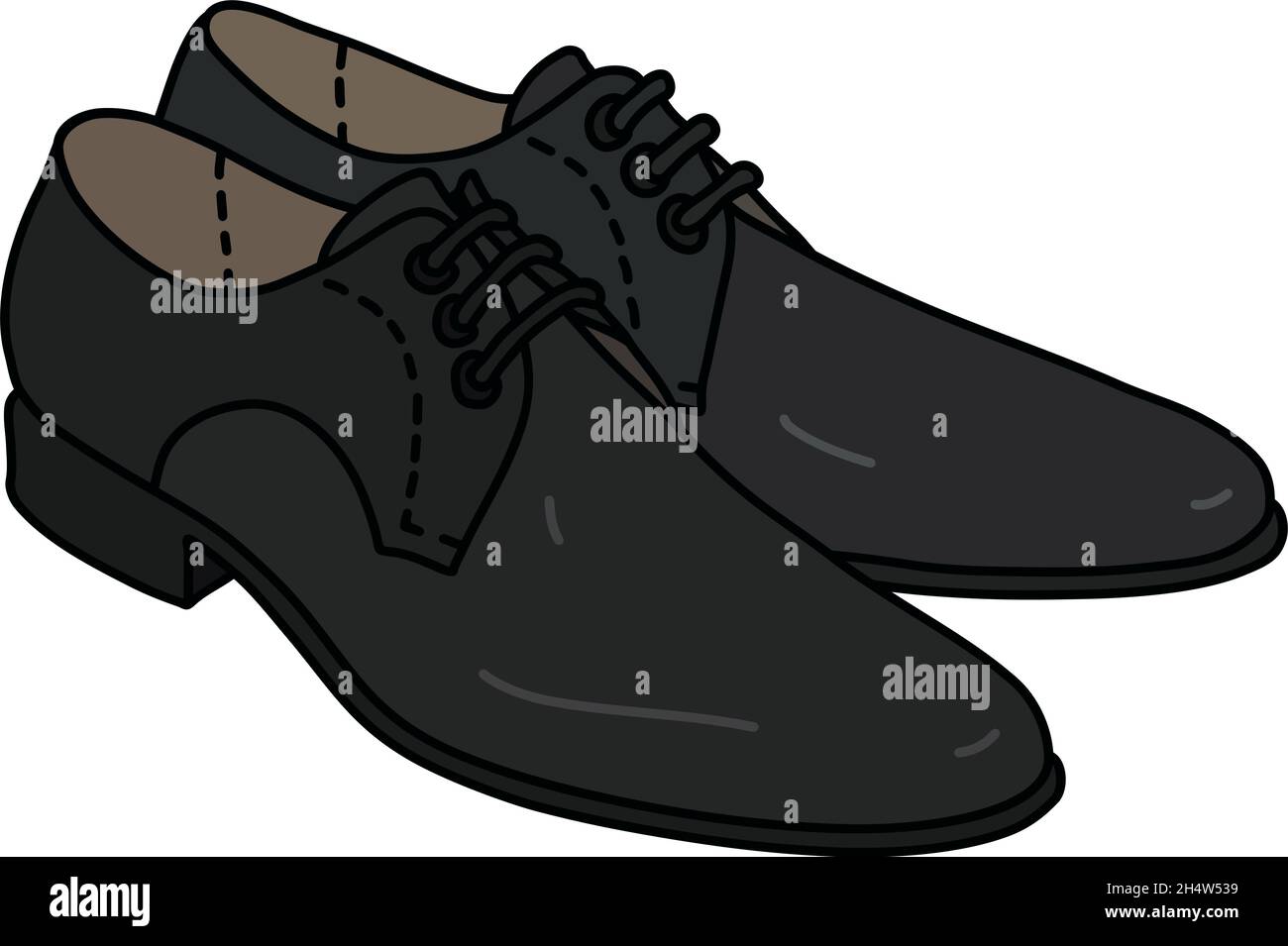 The vector illustration of a black mens shoes Stock Vector Image & Art ...