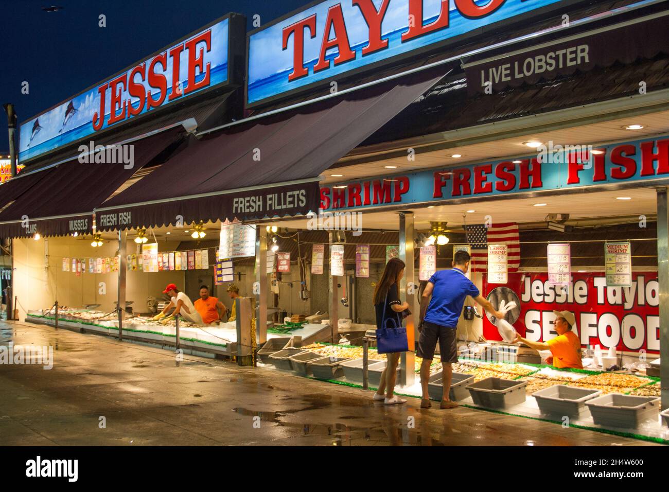Captain White's Seafood City municipal fish market in Washington, DC