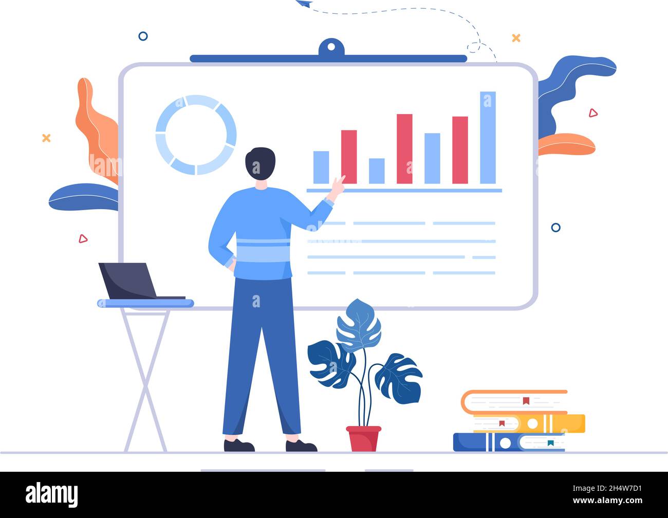 Presentation Marketing Planning Cartoon Vector Illustration. Businessman  Plan Strategy and Business Meeting to Carry out the New Project Concept  Stock Vector Image & Art - Alamy