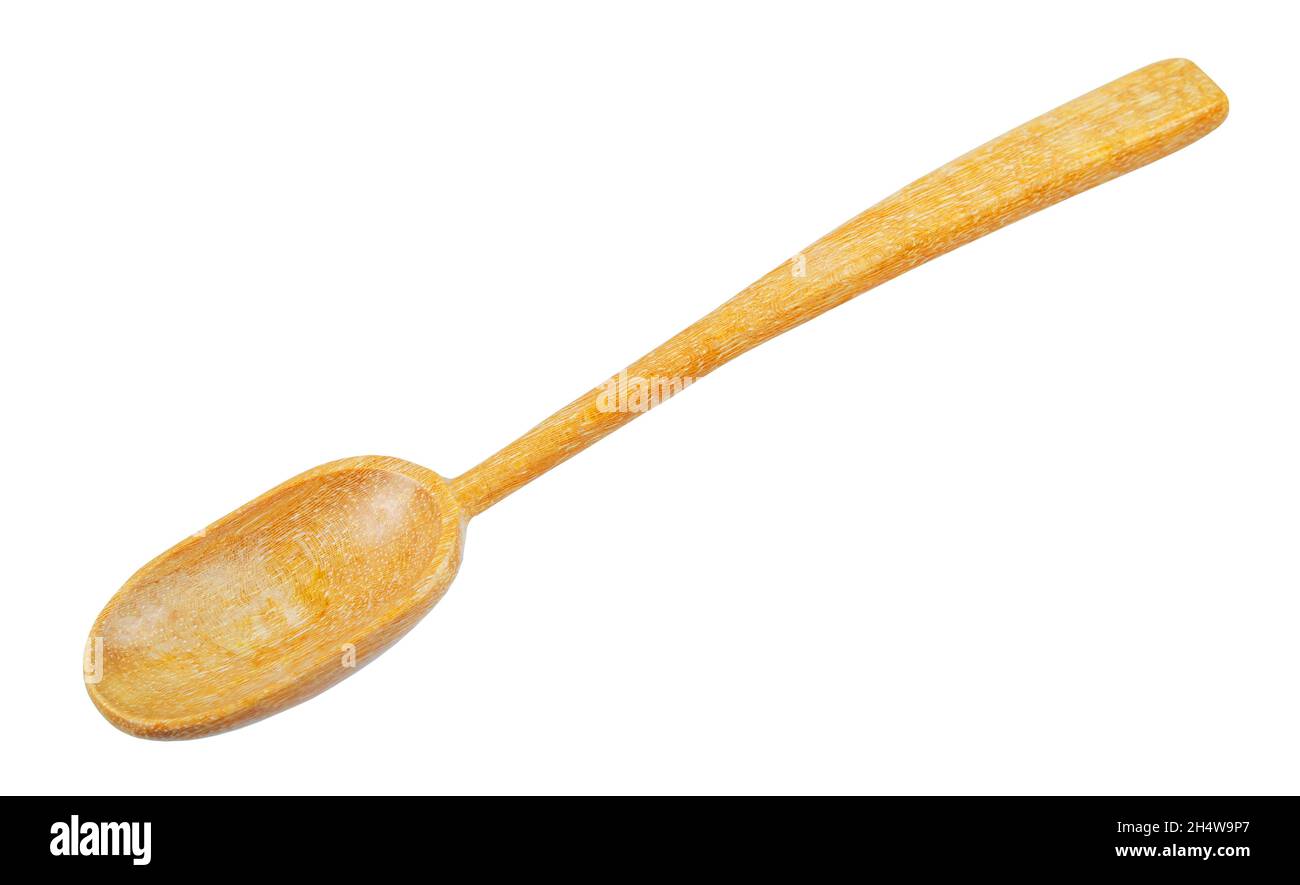 Wooden spoon isolated on a white background, save clipping path Stock ...