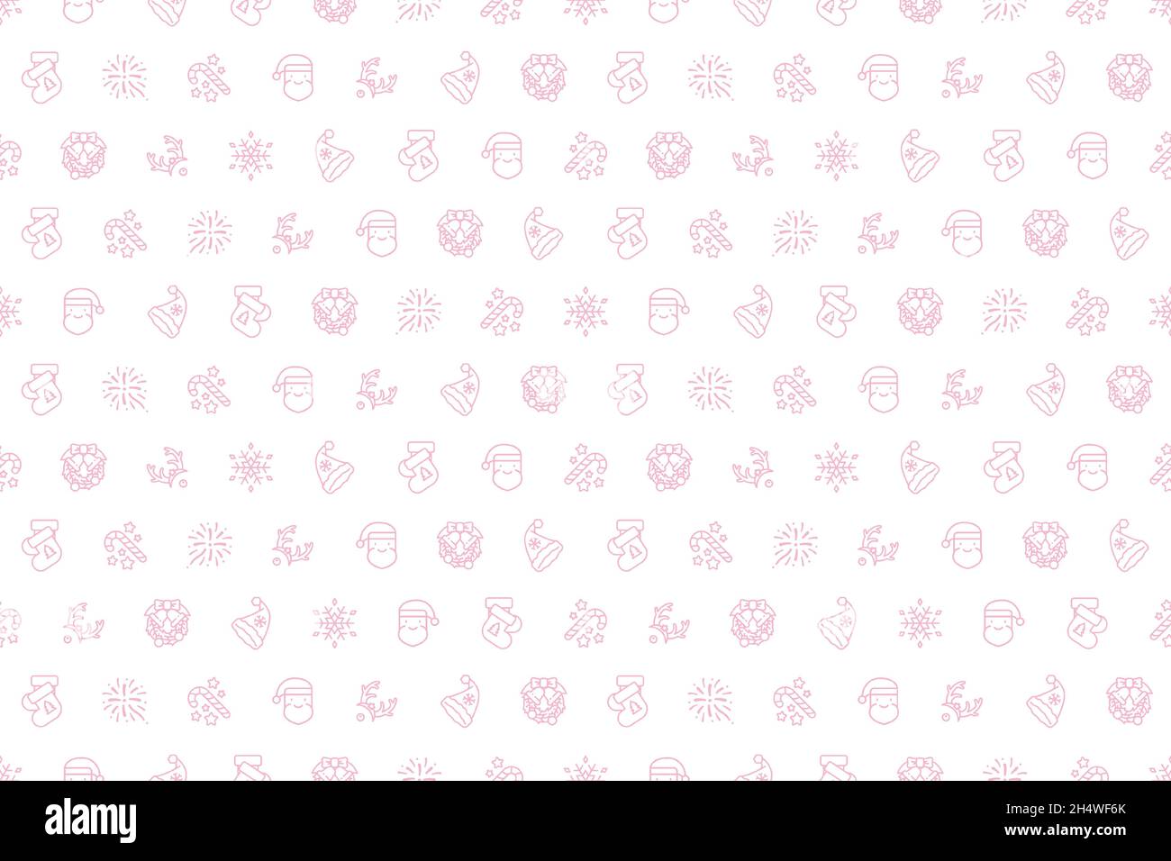 christmas icons and element seamless pattern wallpaper design vector illustration Stock Vector