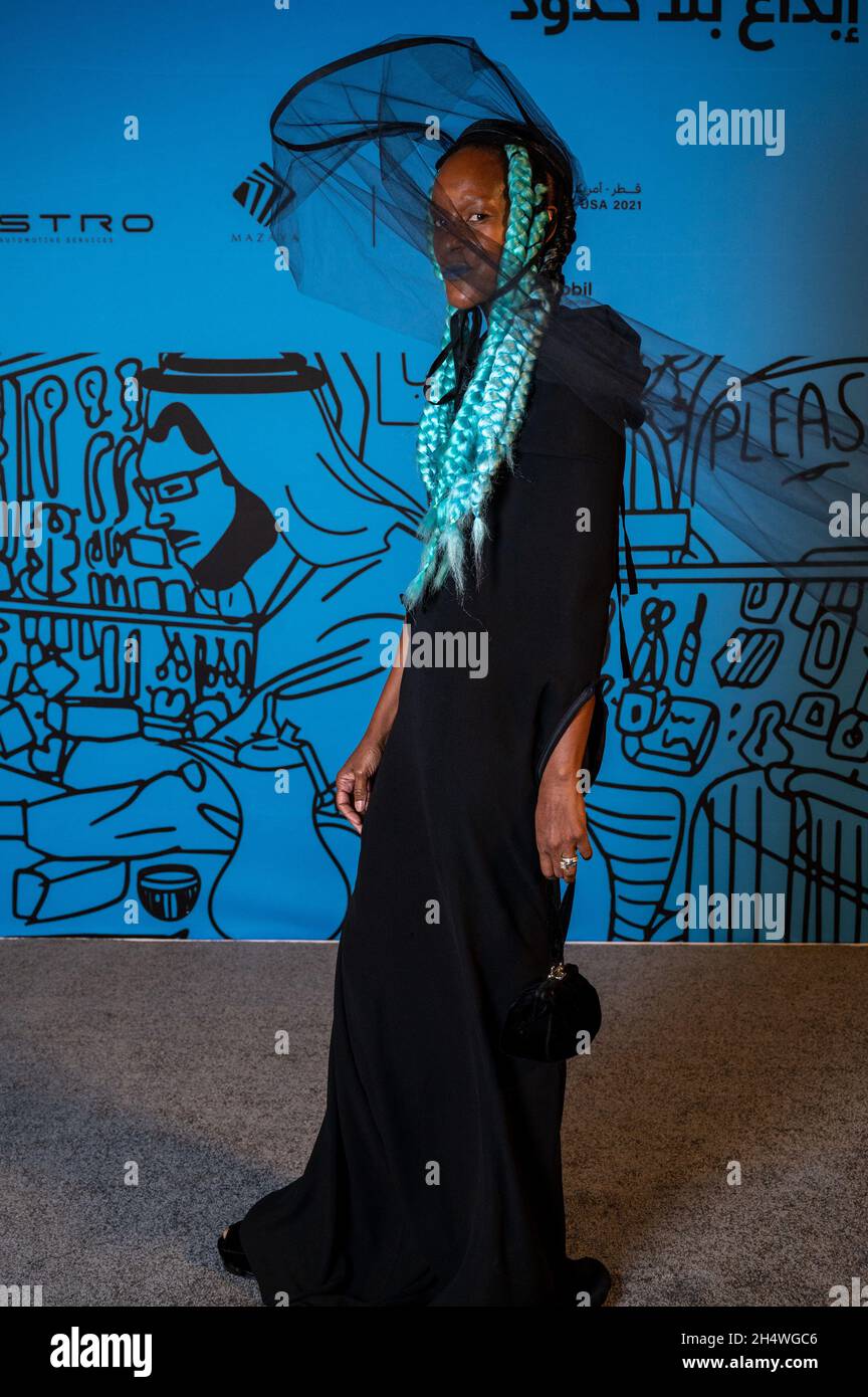 Doha, Qatar. 04th Nov, 2021. Michelle Elie arrives to Virgil Ablohâ s