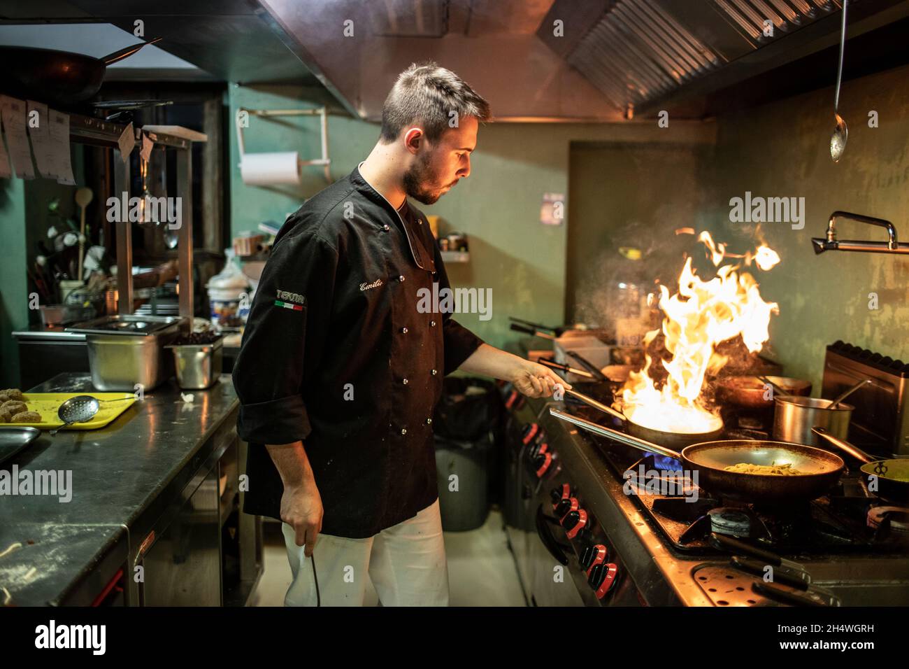 Chef in Abruzzo, Italy Stock Photo