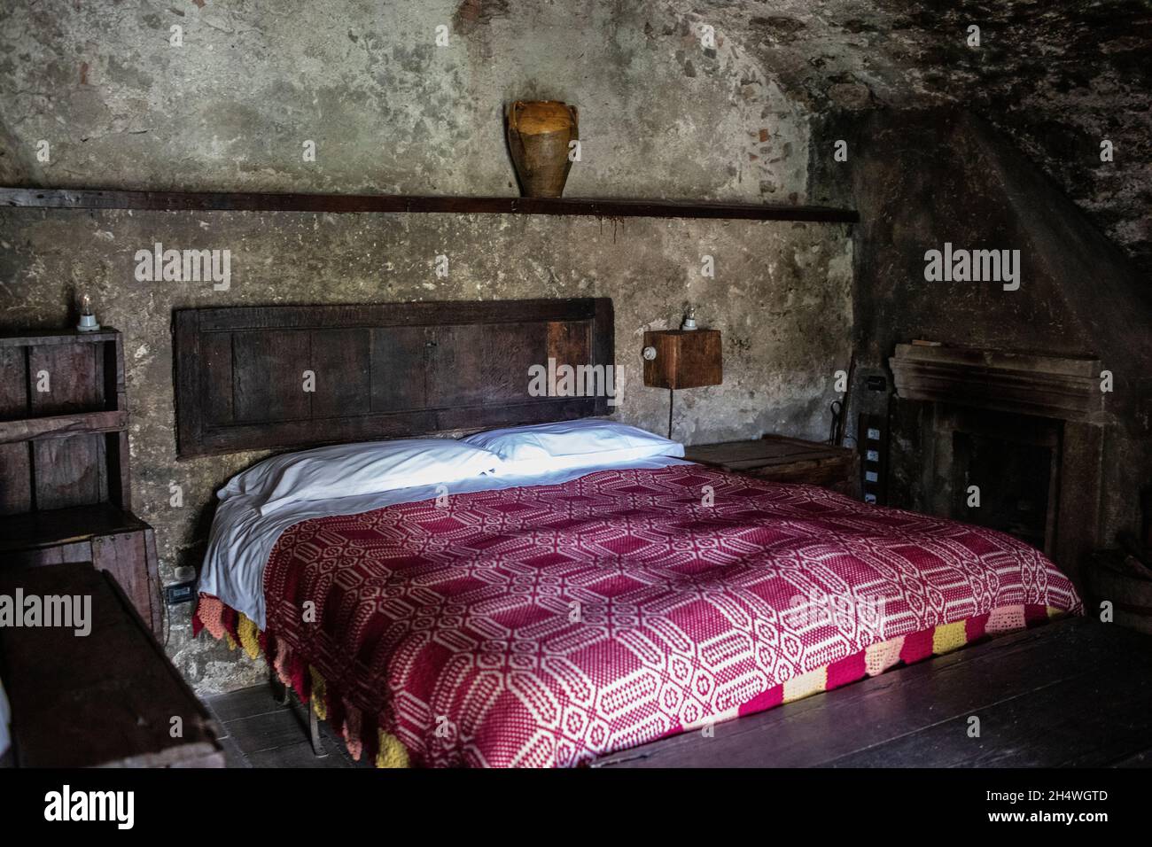 Hotel room in Abruzzo, Italy. Stock Photo
