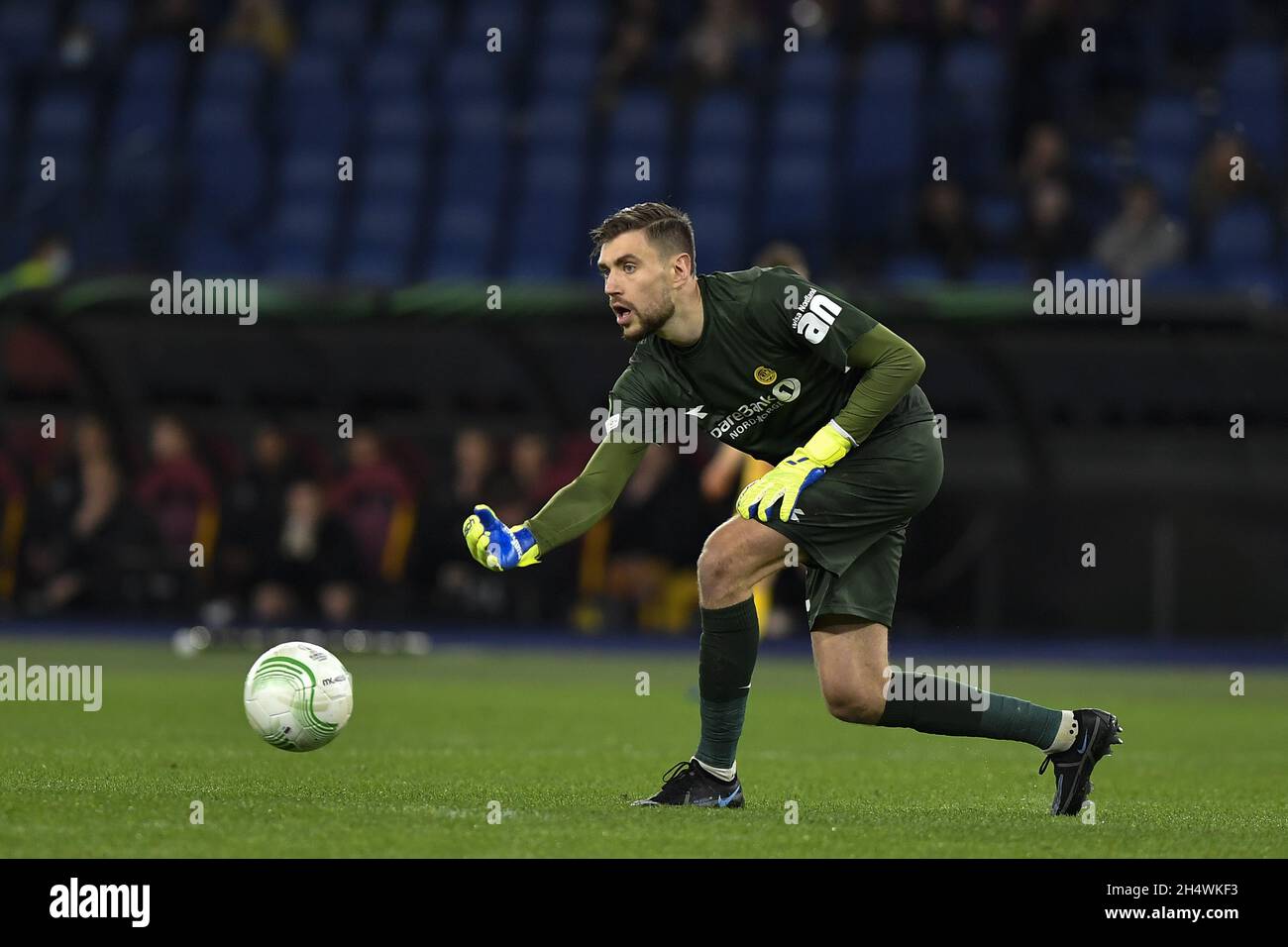 Rome, Italy. 04th Nov, 2021. Nikita Haikin of FK Bodo/Glimt in action  during the UEFA Europa Conference League group C match between A.S. Roma FK  Bodo/Glimt at Stadio Olimpico on November 4,