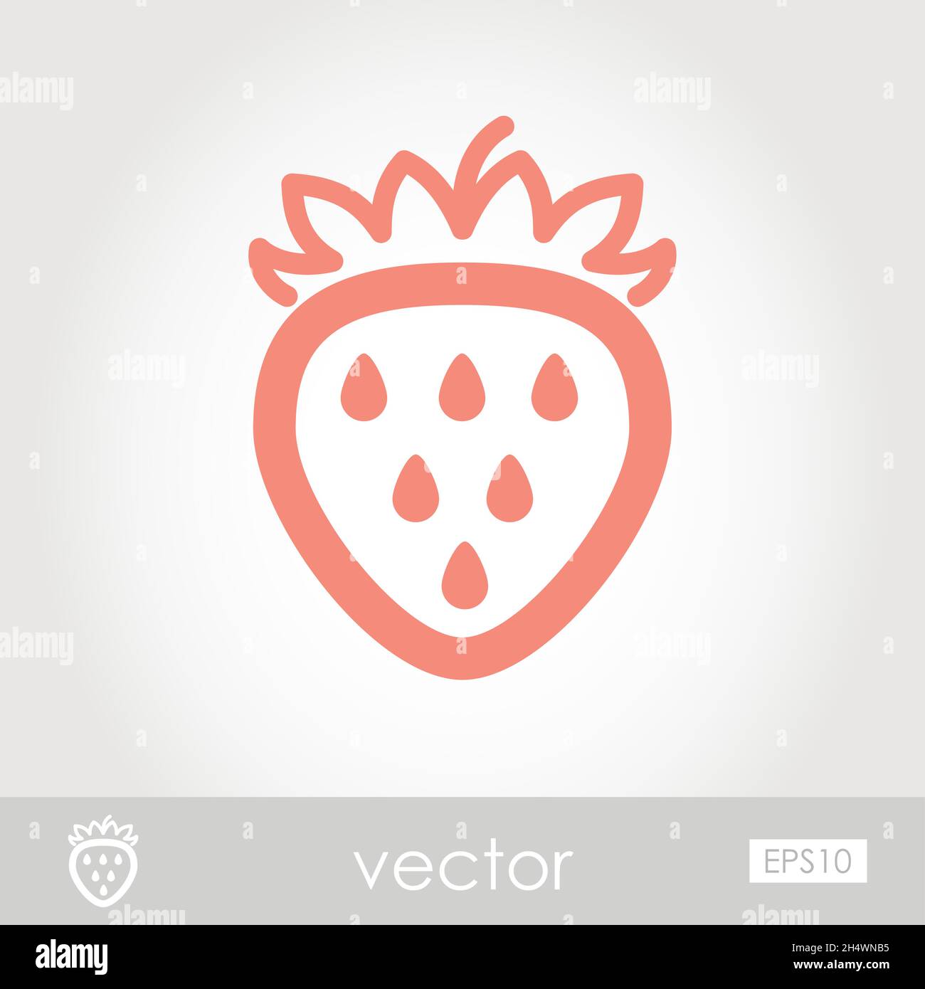 The modern vector strawberry icon, eps 10 Stock Vector Image & Art - Alamy