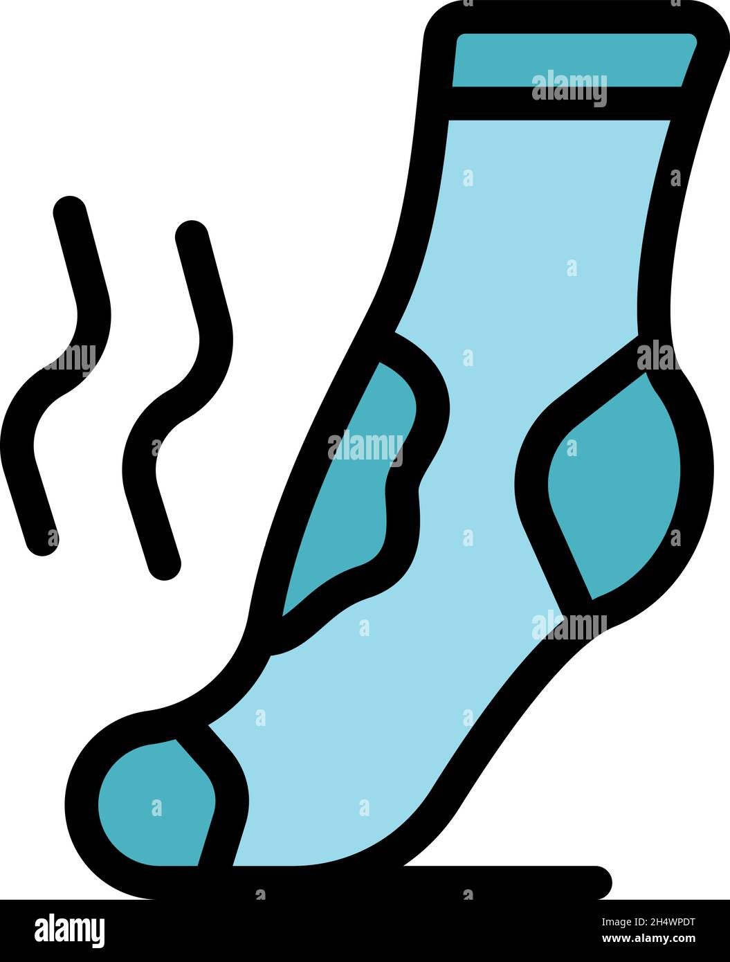 Dirty sock icon. Outline dirty sock vector icon color flat isolated Stock  Vector Image & Art - Alamy