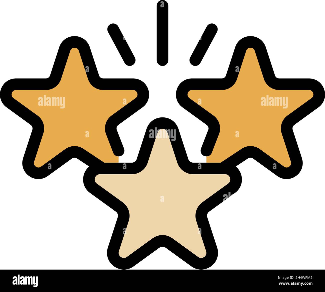 Stars reliability icon. Outline stars reliability vector icon color ...