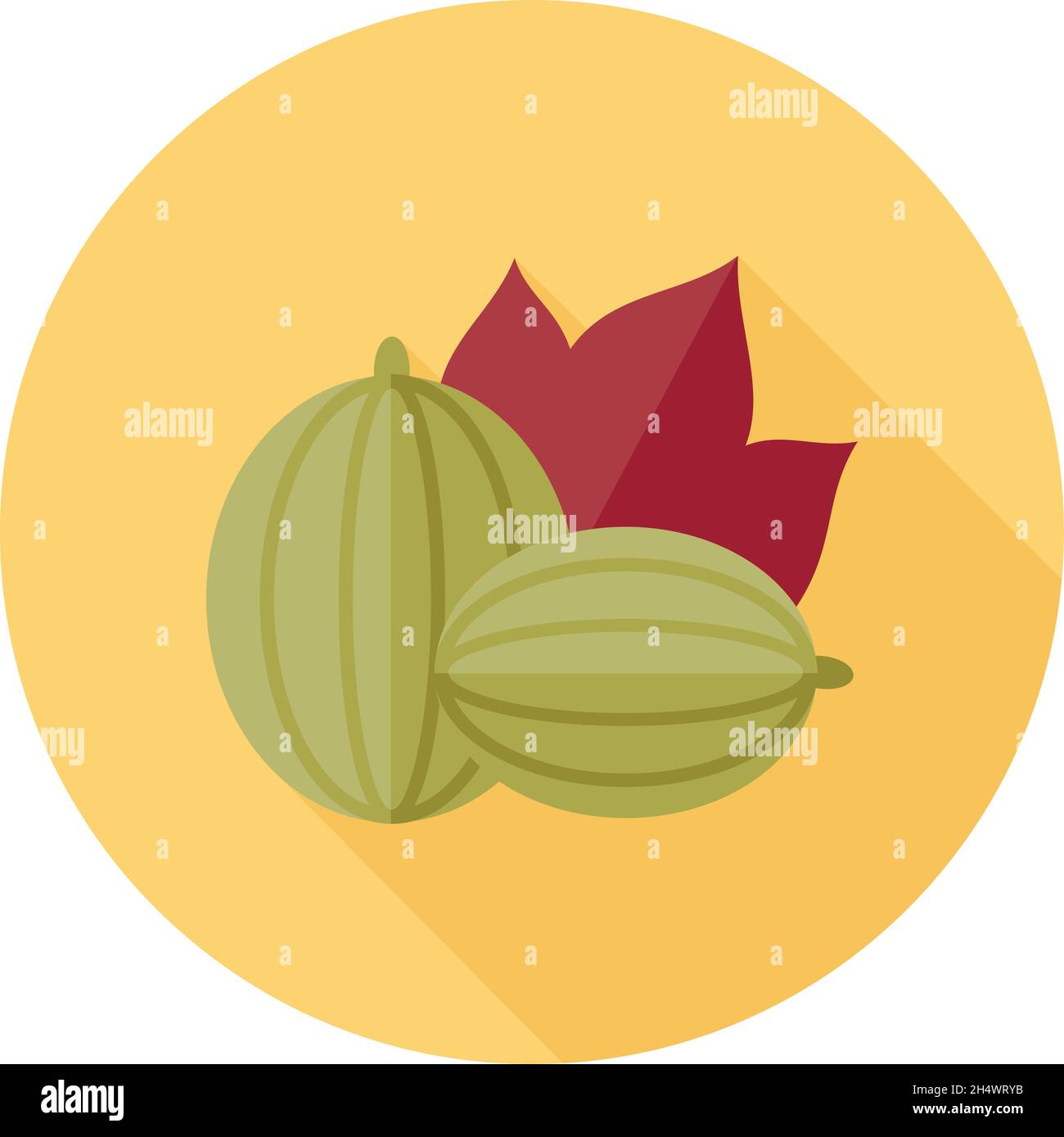 Gooseberry flat icon. Berry fruit. Vector illustration, eps 10 Stock ...
