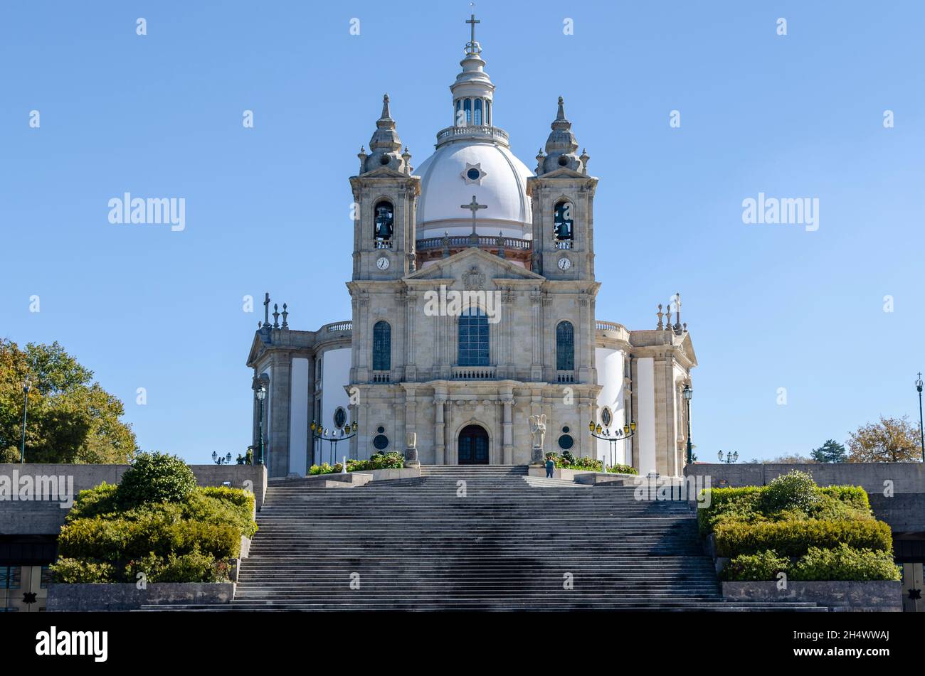 Facade of the Our Lady of Sameiro Sanctuary Stock Photo