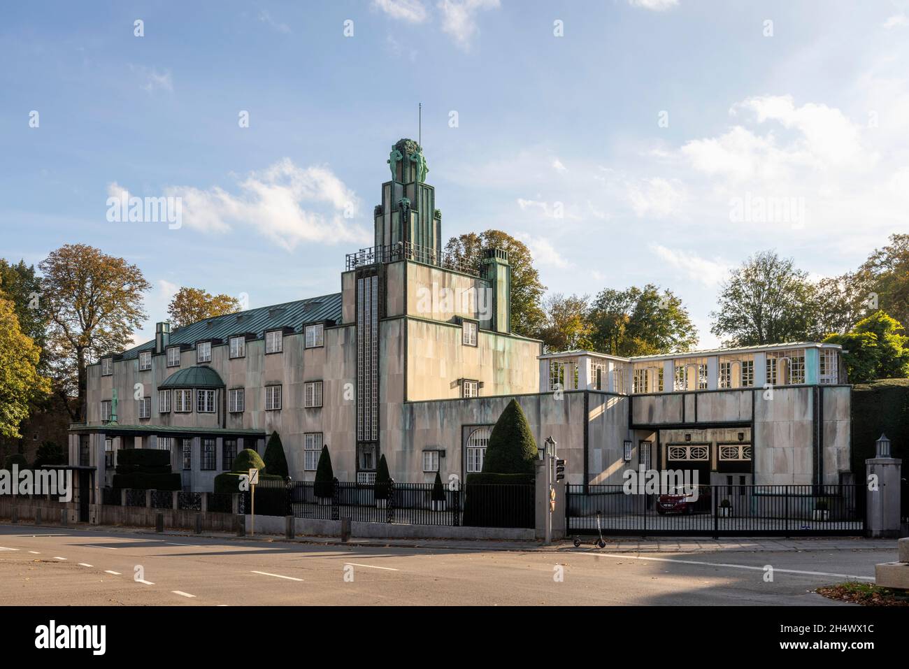 Brüssel, Bruxelles, Palais Stoclet, Stocletpaleis,1905 bis 1911 im Stil der Wiener Secession erbaute Villa. Architekt: Josef Hoffmann Stock Photo