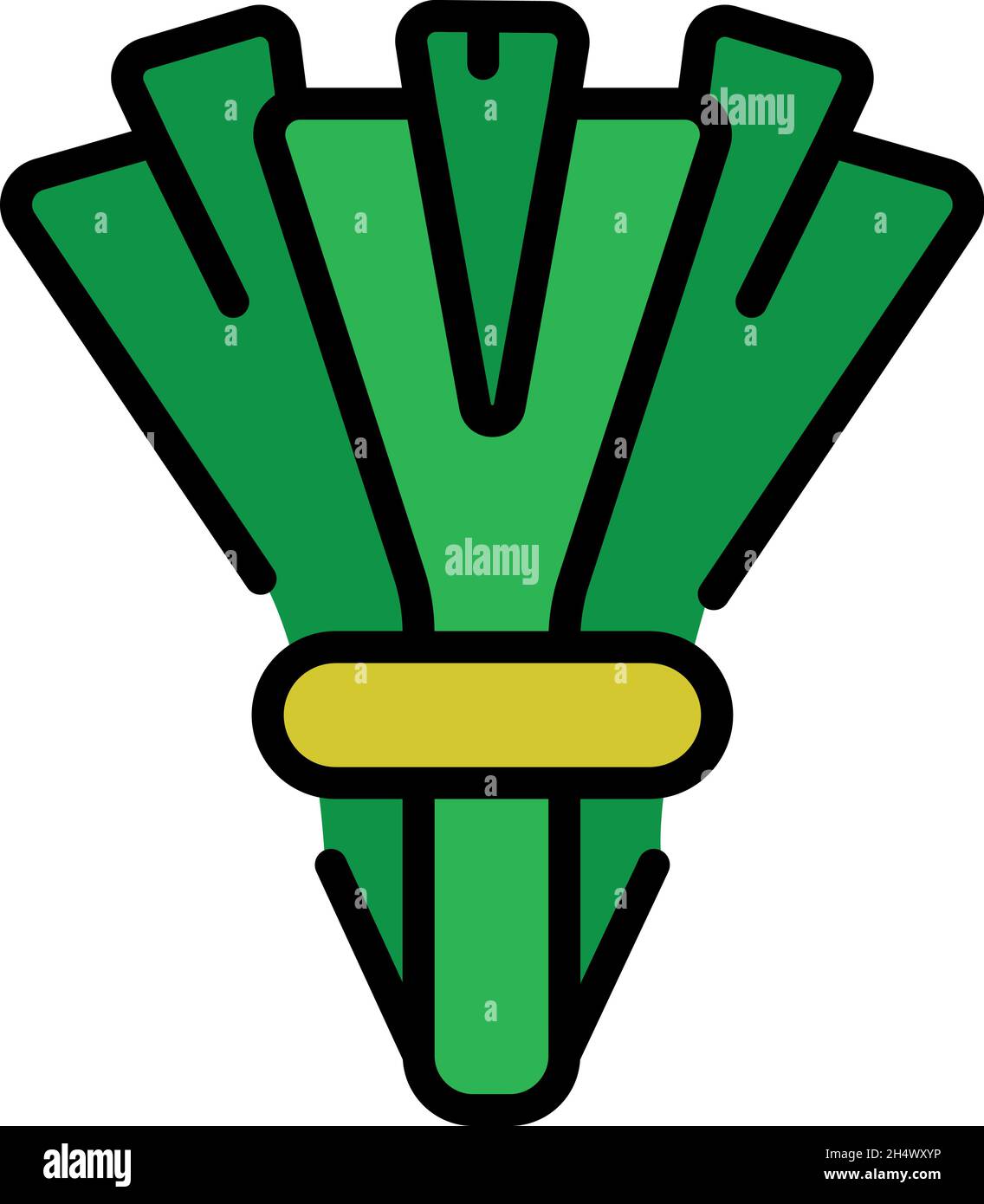 Cooking chives icon. Outline cooking chives vector icon color flat ...
