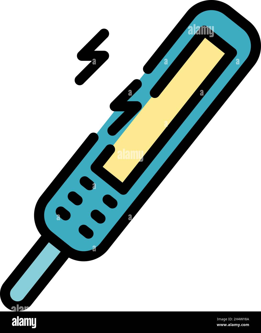 Tonsillitis test icon. Outline tonsillitis test vector icon color flat isolated Stock Vector
