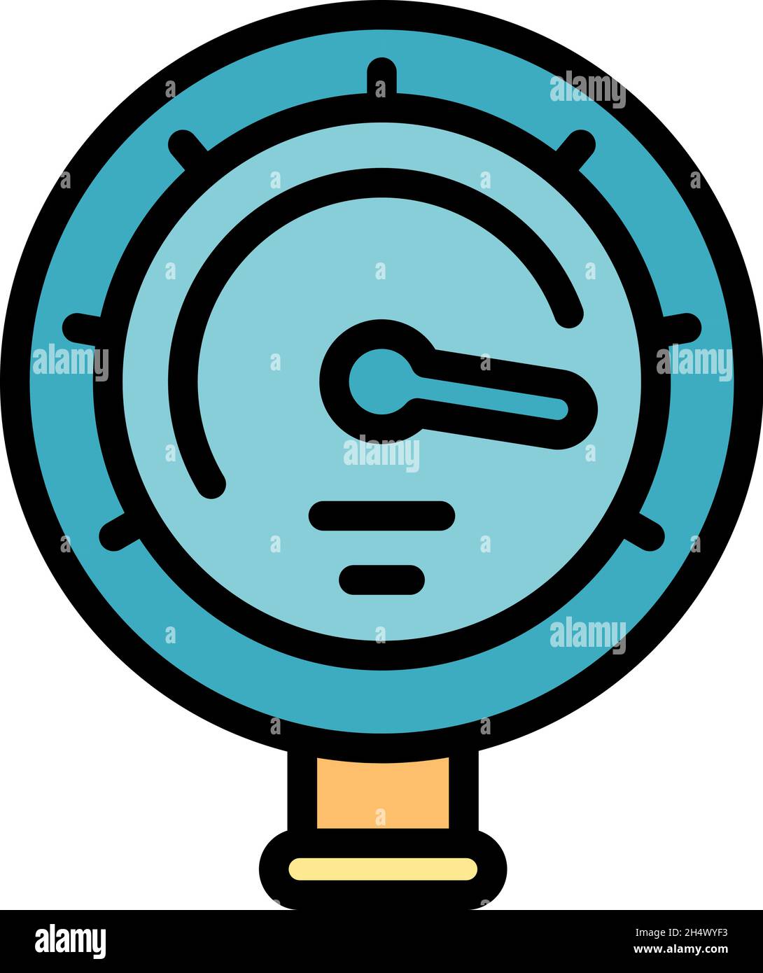 Manometer pressure icon. Outline manometer pressure vector icon color