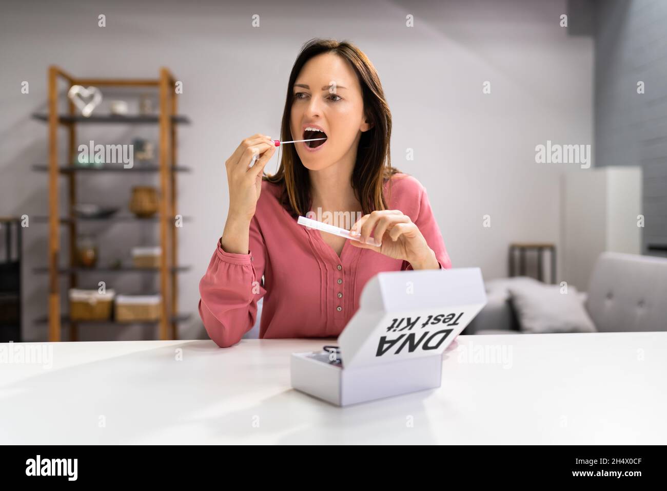 DNA Home Self Test Kit. Health Diagnosis Stock Photo Alamy