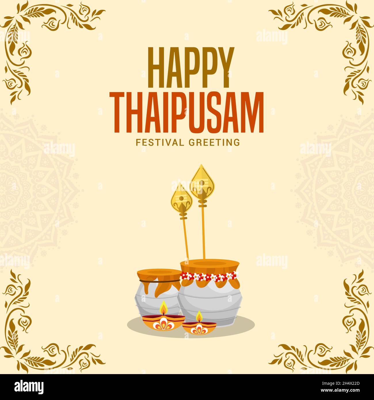 Thaipusam Card New Design 2022 Stock Photo