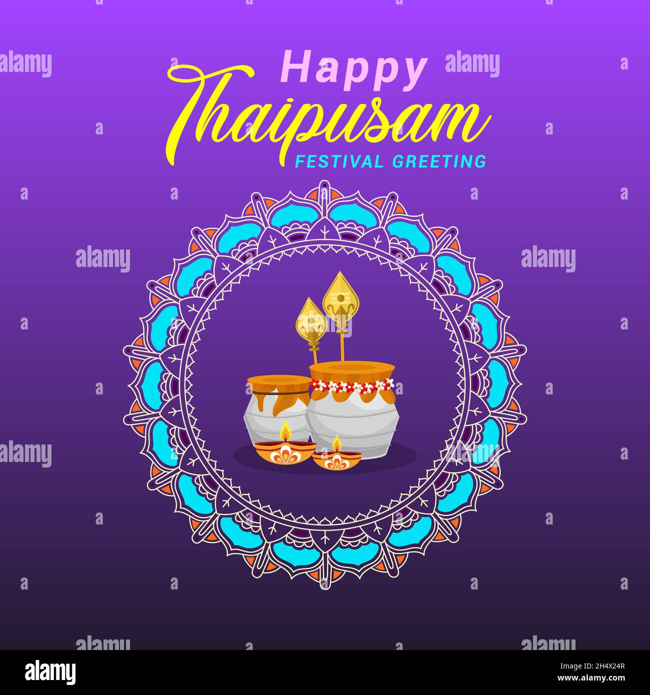 Thaipusam Card New Design 2022 Stock Photo