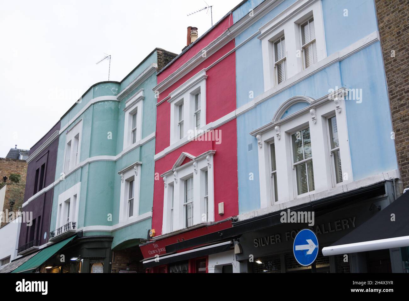 Colourful shopfronts on Portobello Road, London, England, U.K. Stock Photo