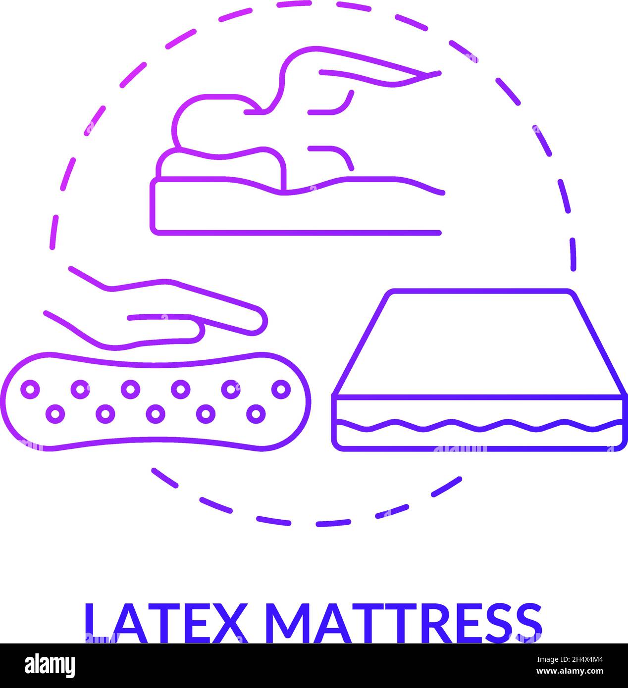 Latex mattress purple gradient concept icon Stock Vector Image & Art - Alamy