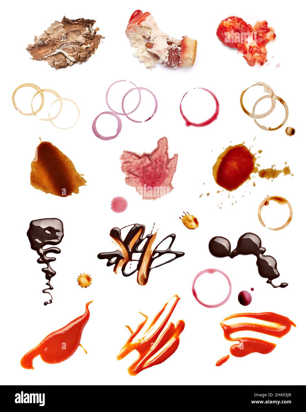 stain fleck coffee wine chocolate ketchup cake food Stock Photo Alamy